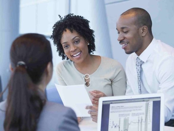 african american couple talking to account rep mm accts_11zon african american couple talking to account rep mm accts_11zon